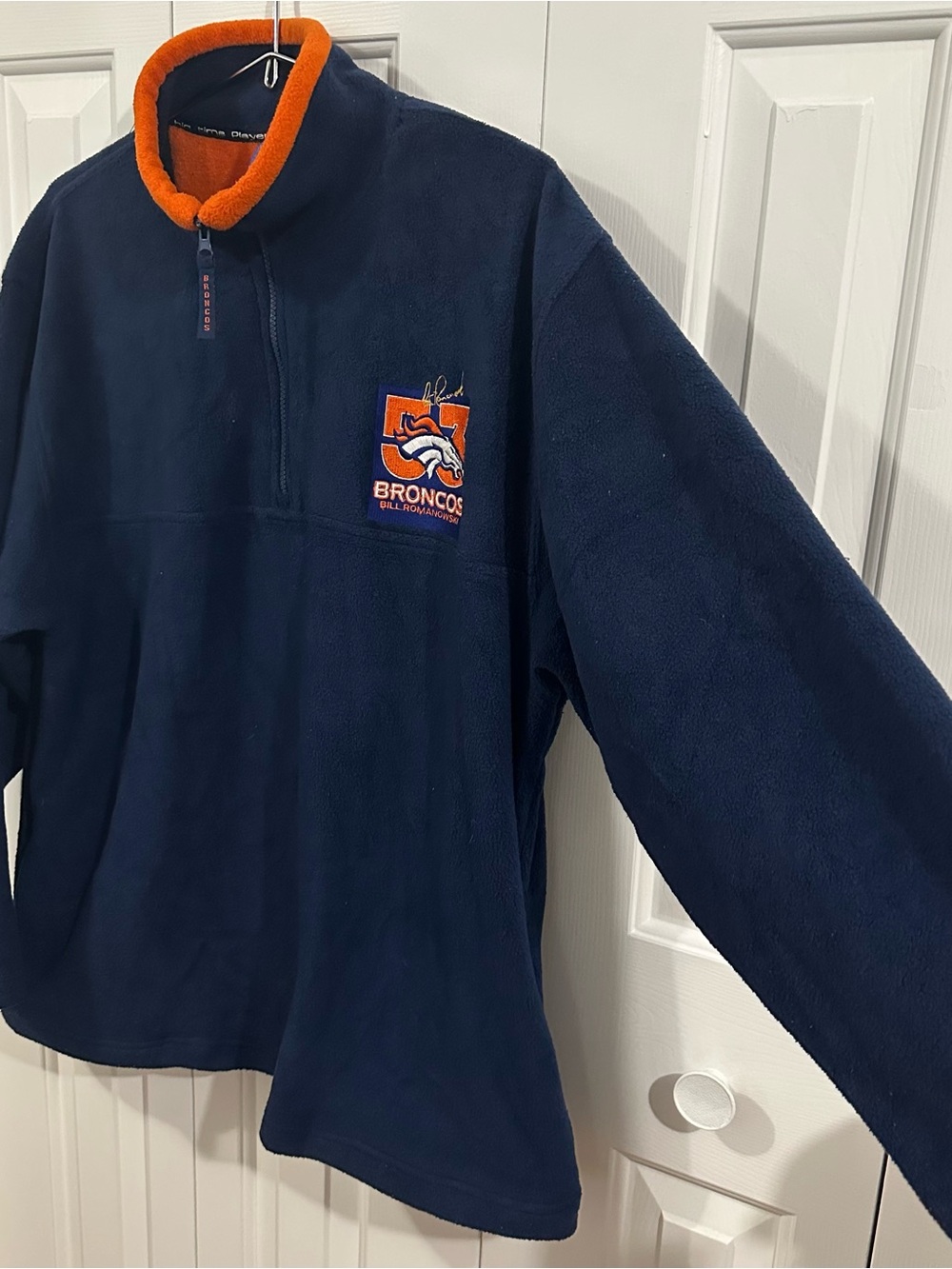 NFL Denver Broncos Bill Romanowski Quarter Zip Fleece - Picture 4 of 8